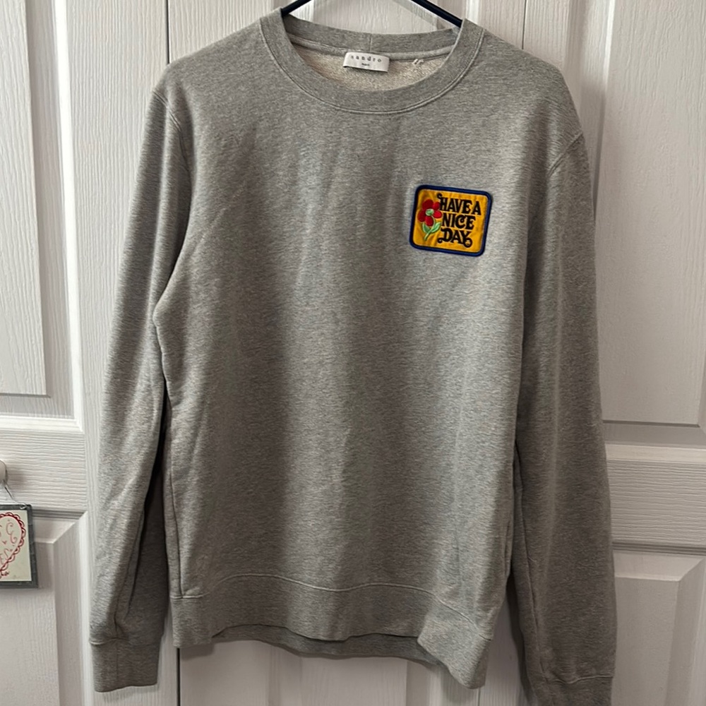 SANDRO ‘Have a nice Day:) sweatshirt.